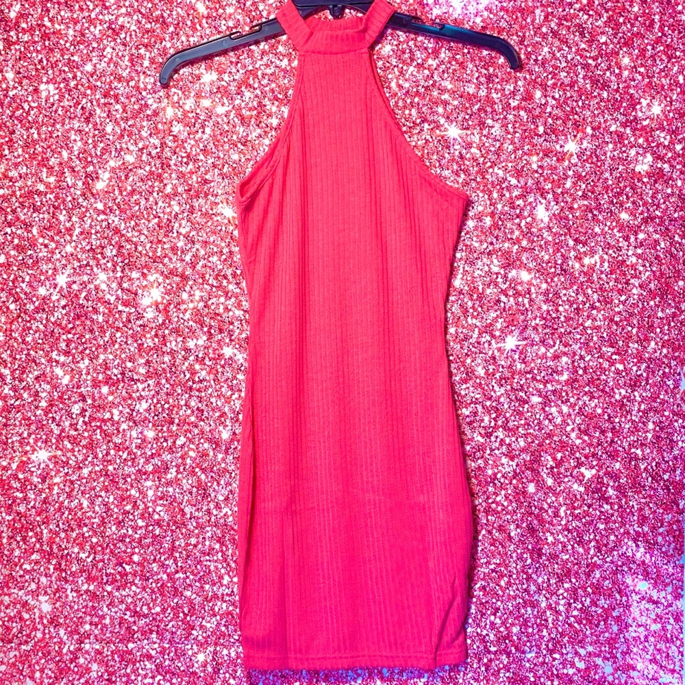 Rib Knit Halter Dress - Picture 4 of 4